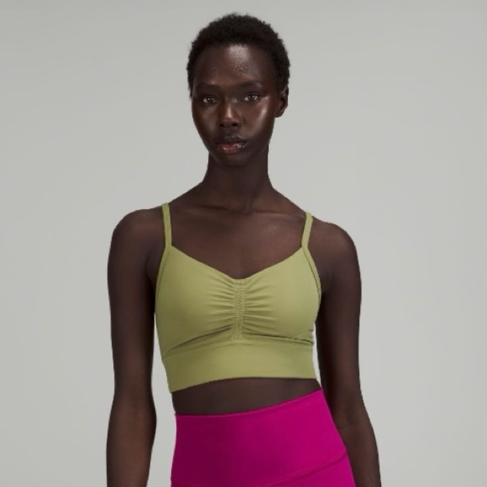 Lululemon Nulu Front-Gather Yoga Bra Bronze Green - Size 12